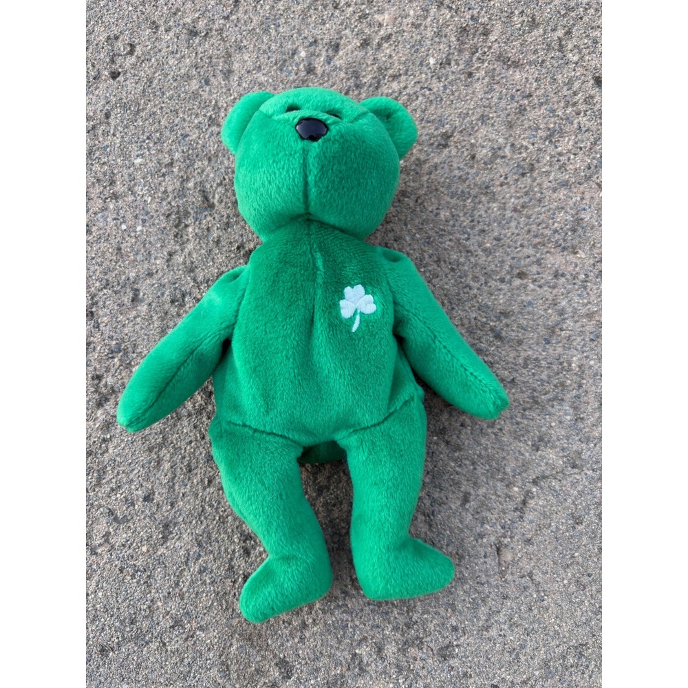Ty Beanie Baby Erin the Bear Green Shamrock St Patricks Day 1997 Vintage Plush‎